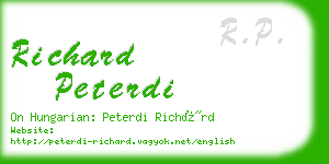 richard peterdi business card